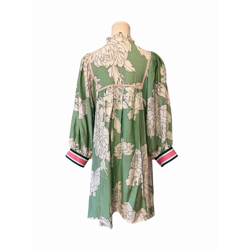 entro Green Floral Mini Dress - Picture 9 of 15